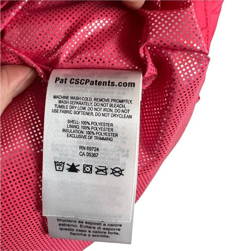 Columbia Vest Girls Omni Heat Reflective Thermal Front Zip Pink Barbiecore Sz L